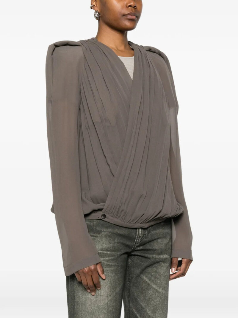 Rick Owens Maria pleated crossover jacket