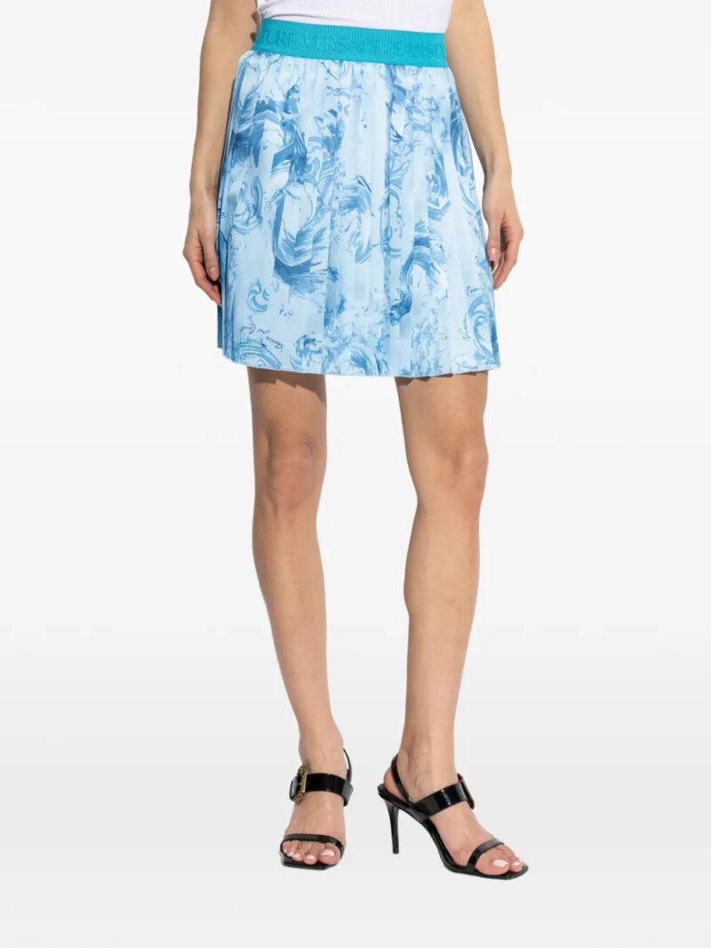 Versace Jeans Couture pleated printed skirt