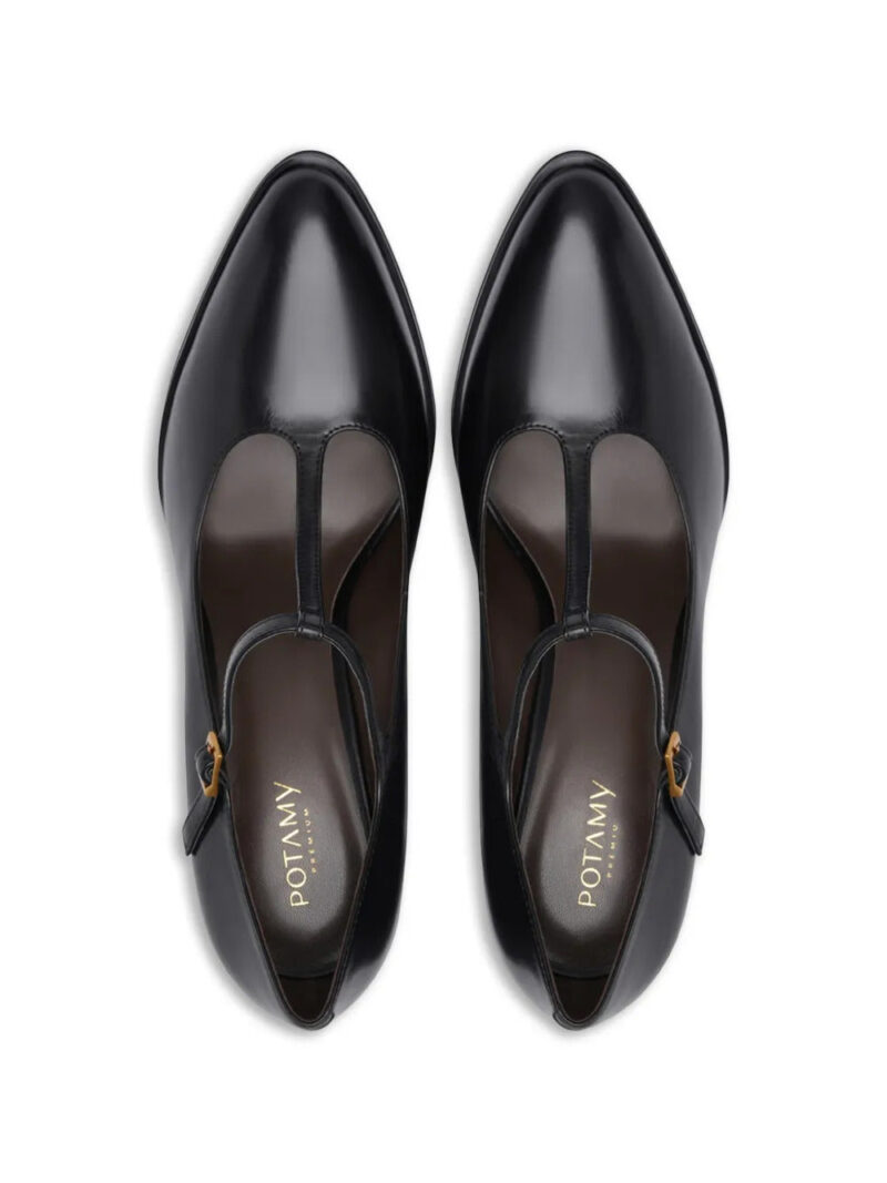 POTAMY  T-strap leather pumps