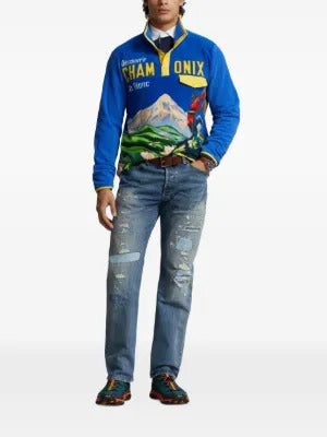 Polo Ralph Lauren graphic-print fleece sweater