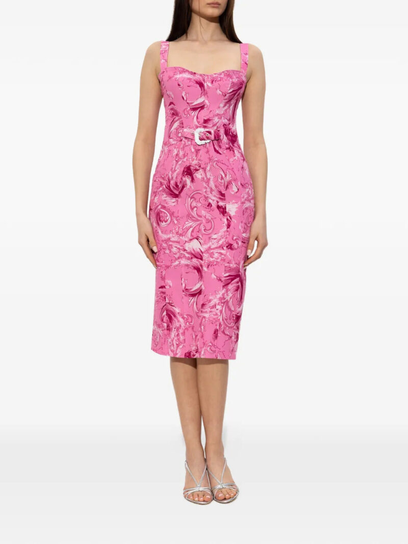 Versace Jeans Couture  buckle patterned dress