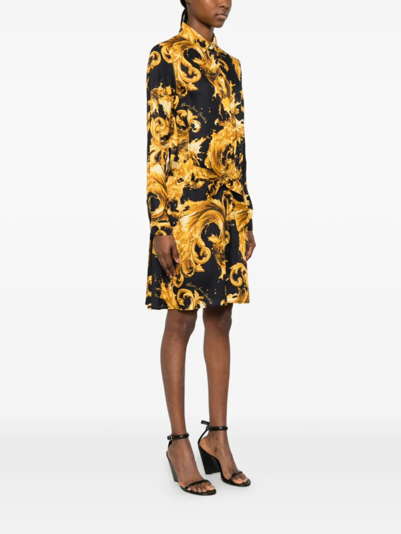 Versace Jeans Couture  belted printed mini dress