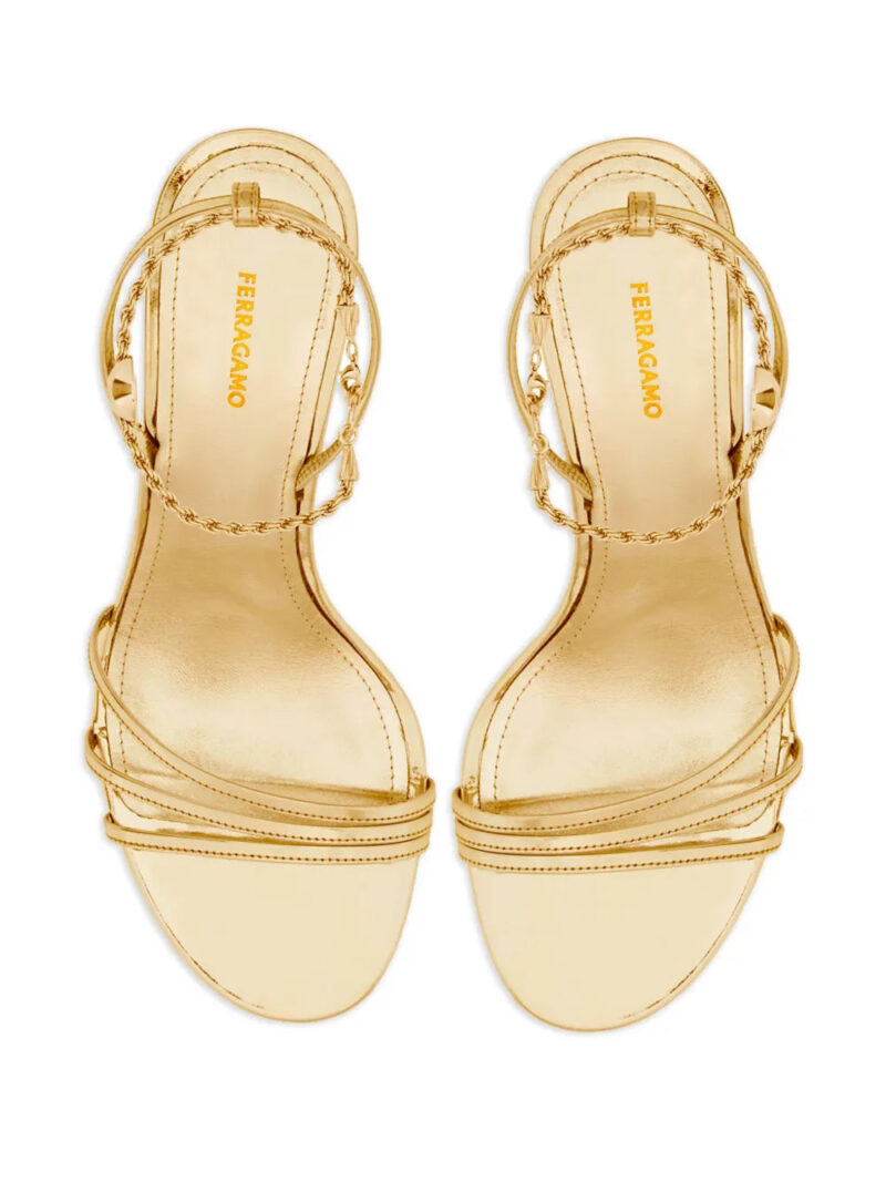Ferragamo 70mm ankle-chain sandals