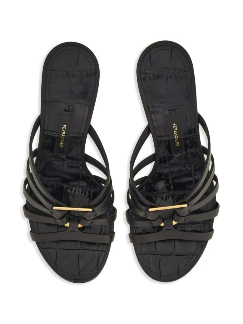 Ferragamo  Gancini 70mm wedge sandals