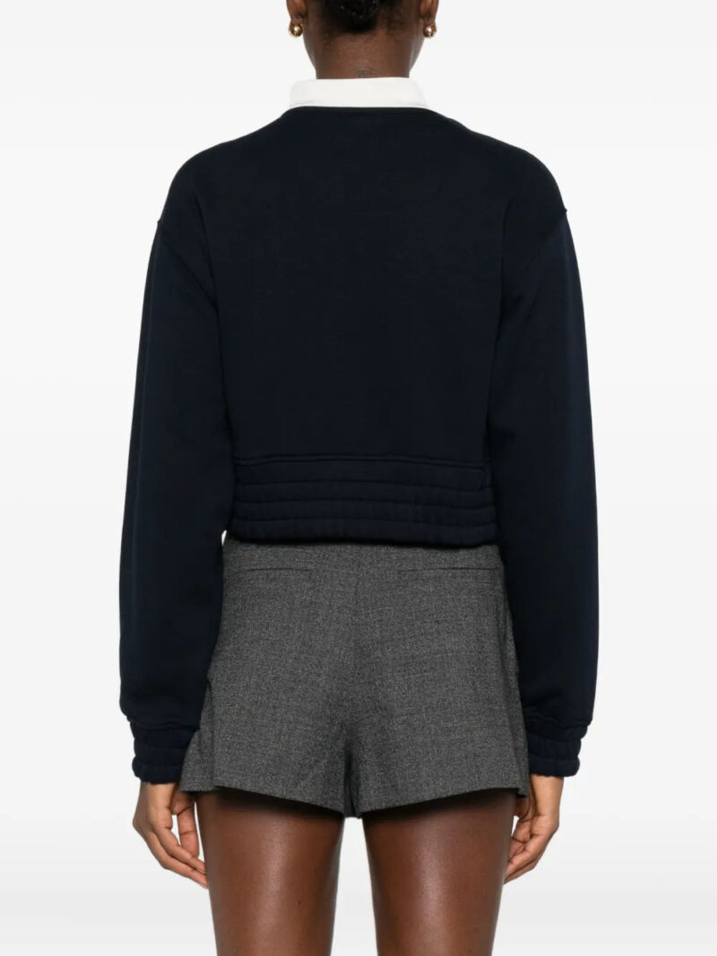 SANDRO embroidered zip-up sweatshirt