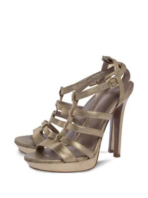 Versace 120mm patent-leather cage sandals