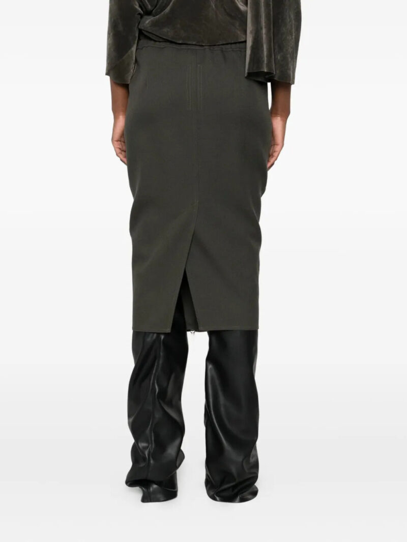 Rick Owens  drawstring zip-front midi skirt