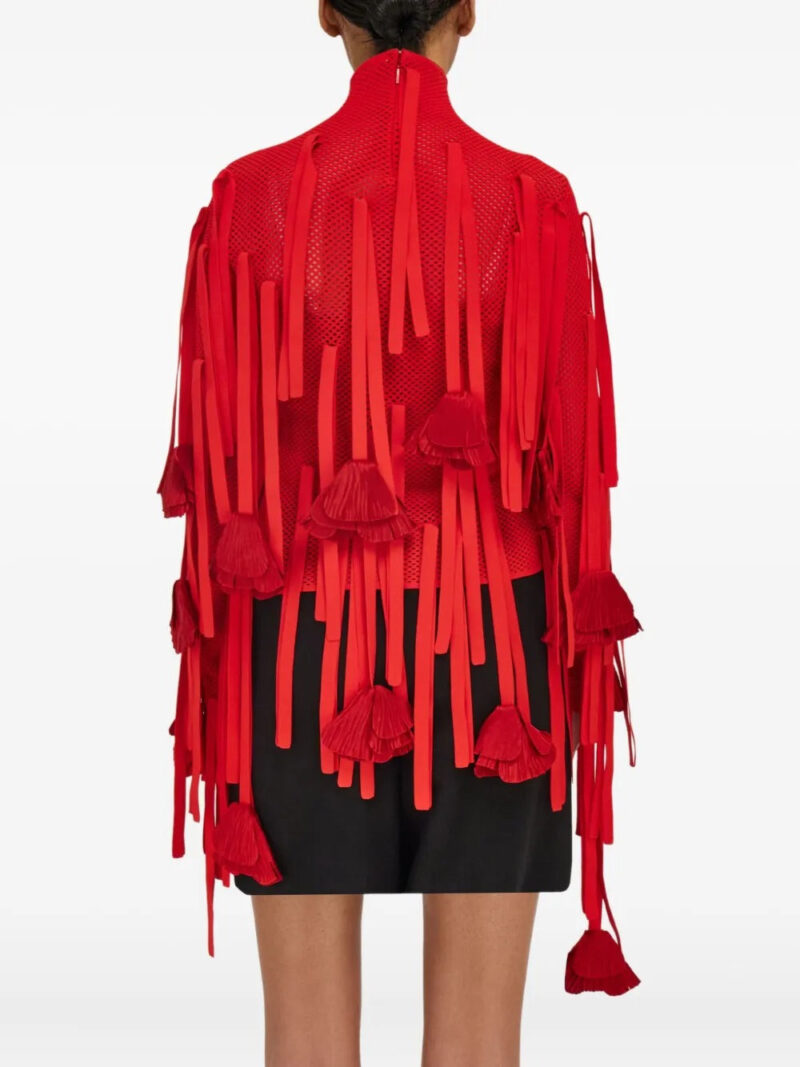 Ferragamo flower-detailed mesh sweatshirt