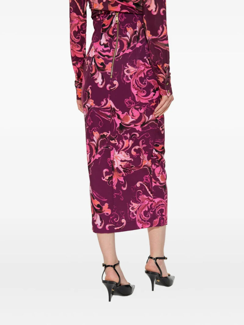 Versace Jeans Couture floral-print midi skirt