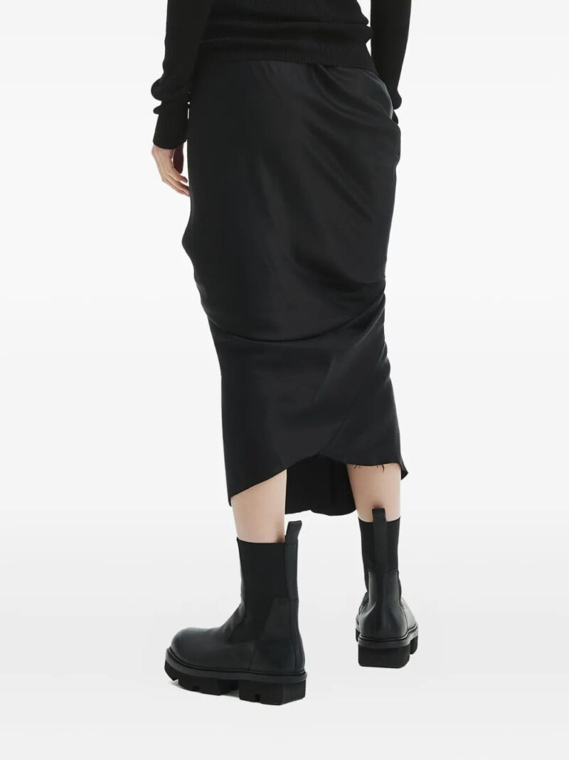 Rick Owens  Seb draped asymmetrical midi skirt