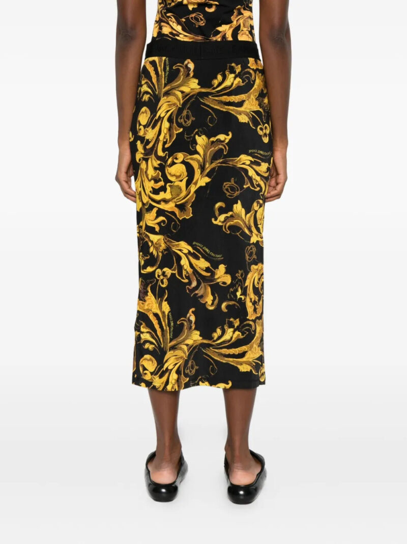 Versace Jeans Couture  baroque-print midi skirt