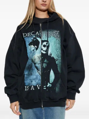 VETEMENTS  graphic-print zip-up hoodie