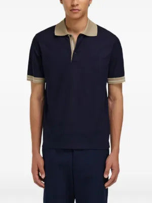 Ferragamo contrasting stripe short-sleeve polo shirt