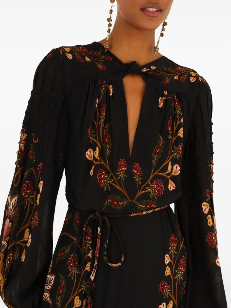 FARM Rio floral tie maxi dress
