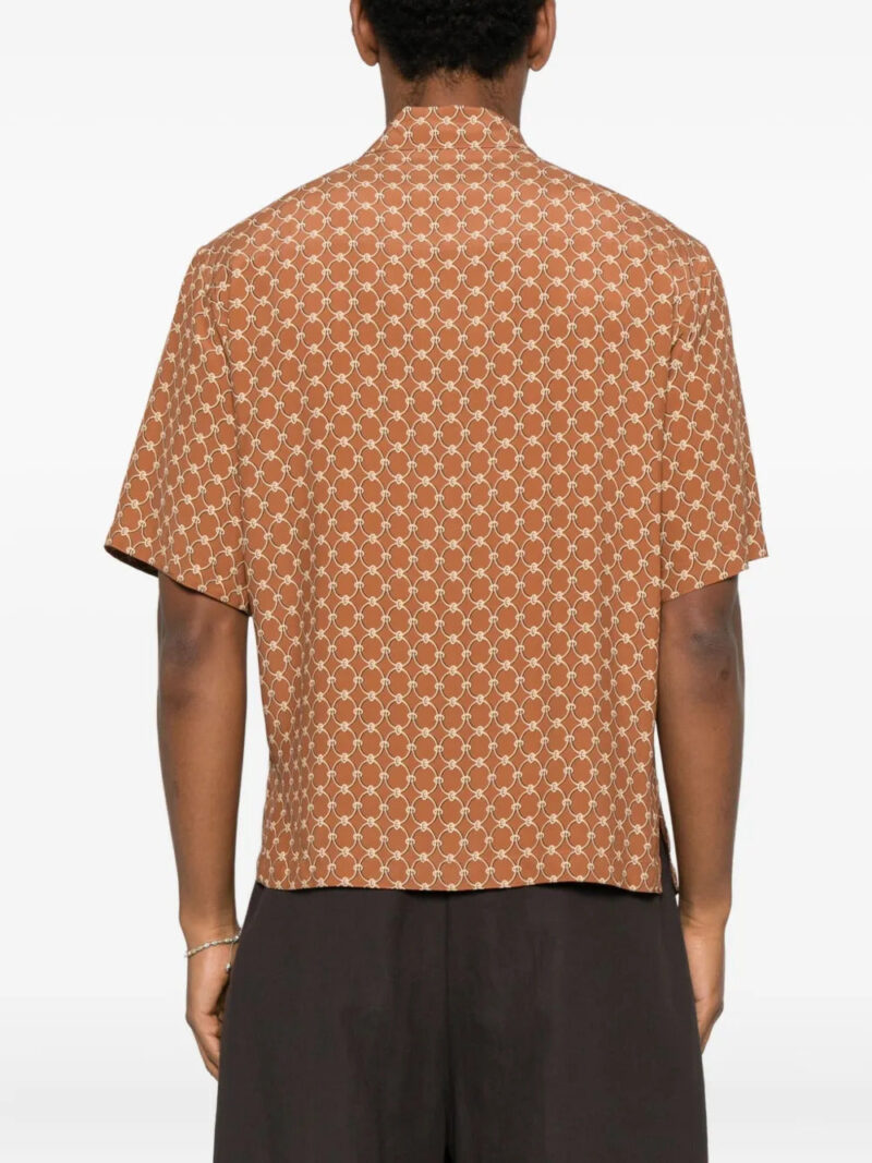 SANDRO  geometric-pattern short-sleeve shirt