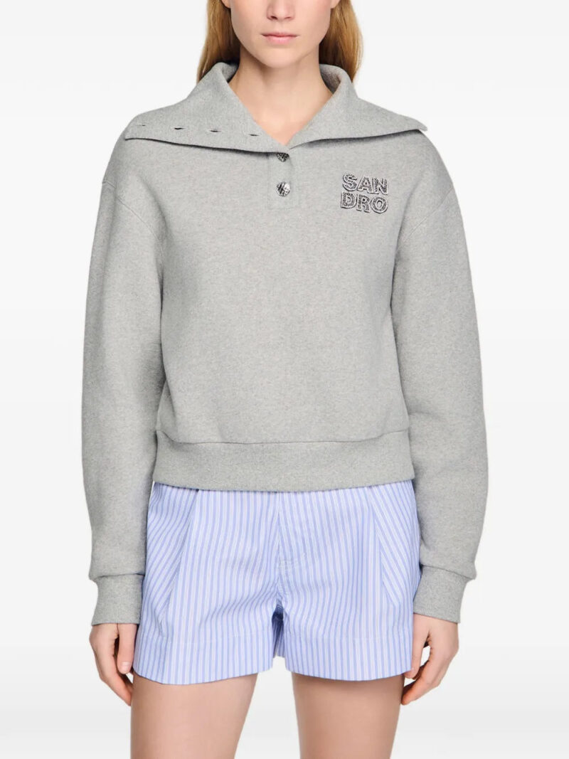 SANDRO  logo-plaque sweatshirt