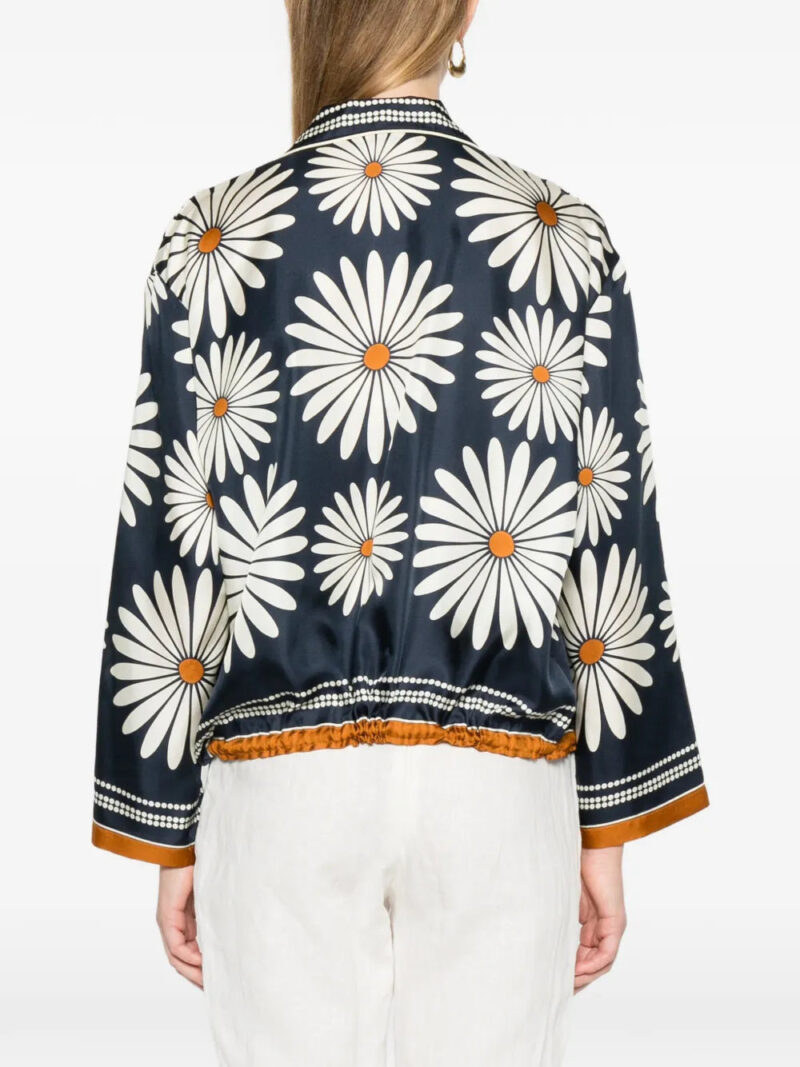 SANDRO  floral-print silk shirt