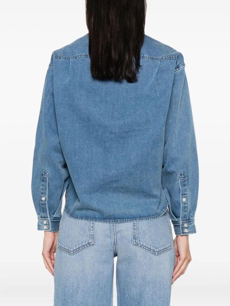 SANDRO embellished-collar denim shirt