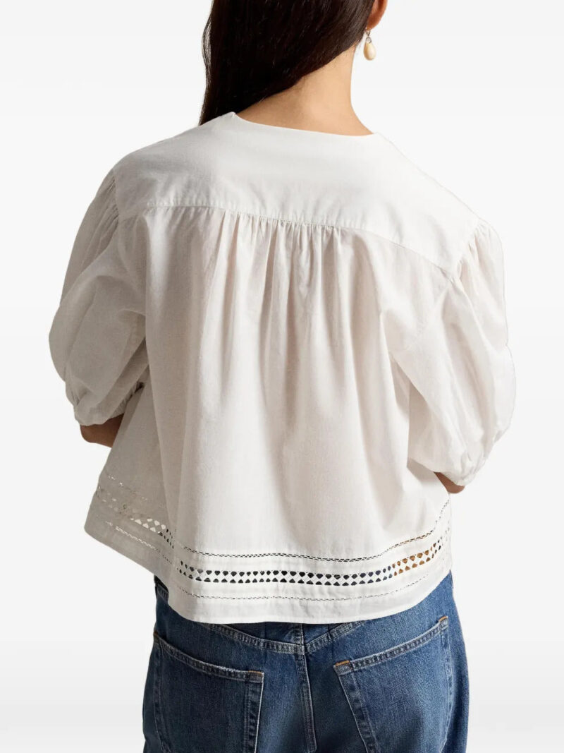 Polo Ralph Lauren tie-neck broderie-anglaise blouse