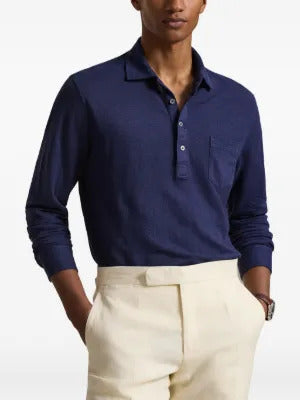 Polo Ralph Lauren  long-sleeve linen polo shirt