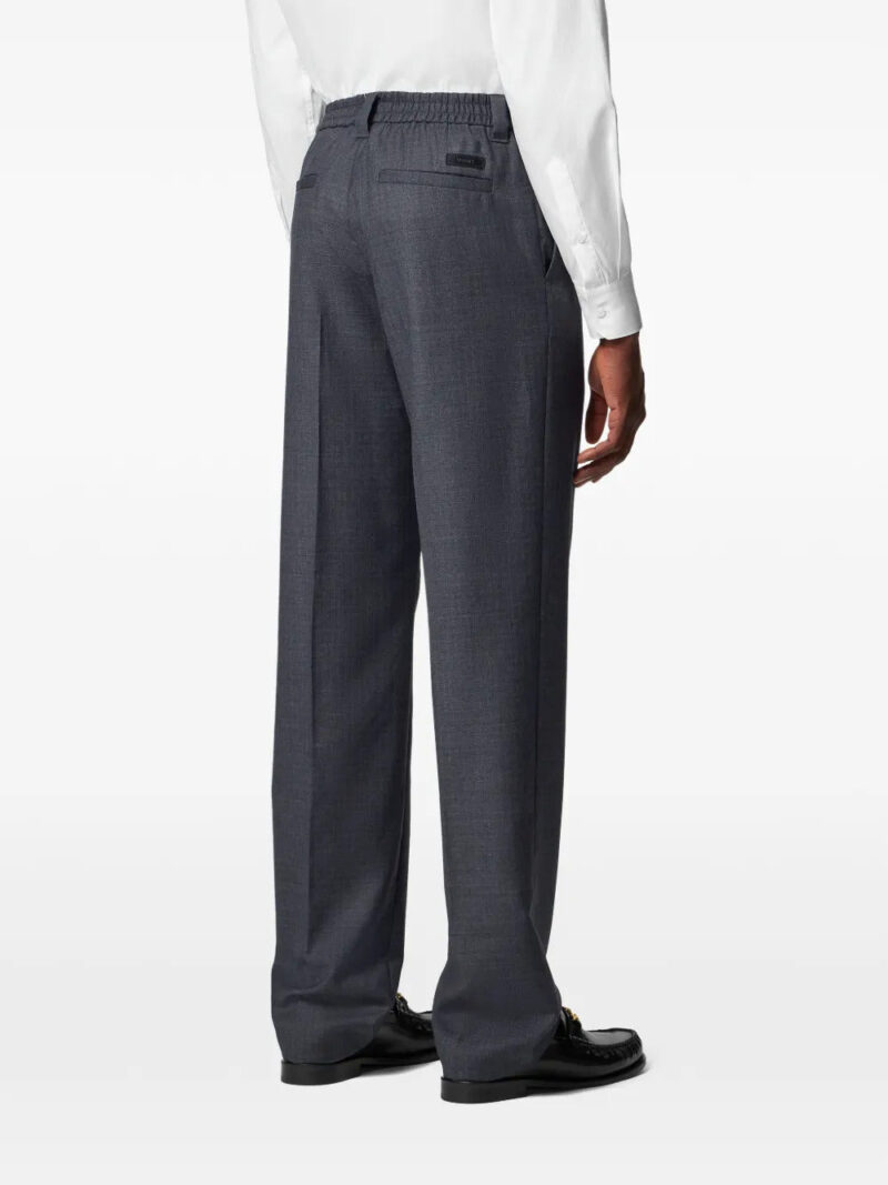 Versace  micro-checked wool trousers