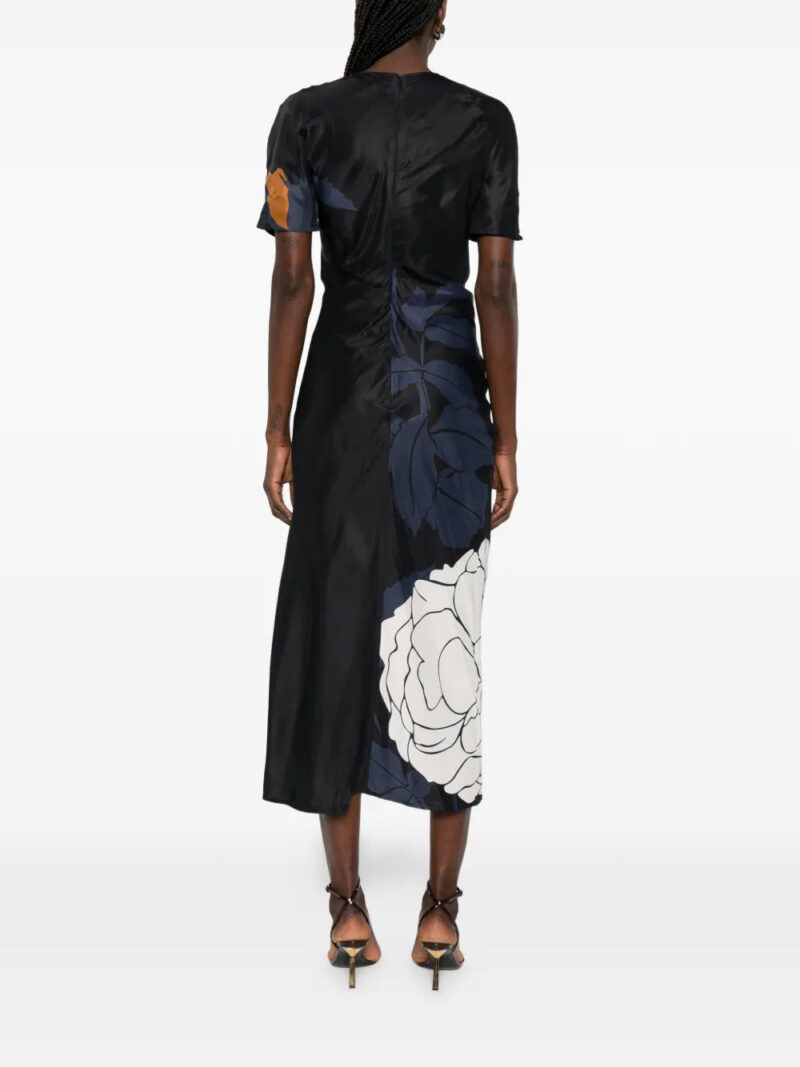 Victoria Beckham floral-pattern midi dress