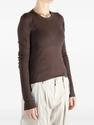 Rick Owens ribbed long-sleeved top