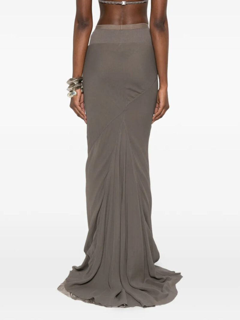 Rick Owens ribbed trim maxi skirt