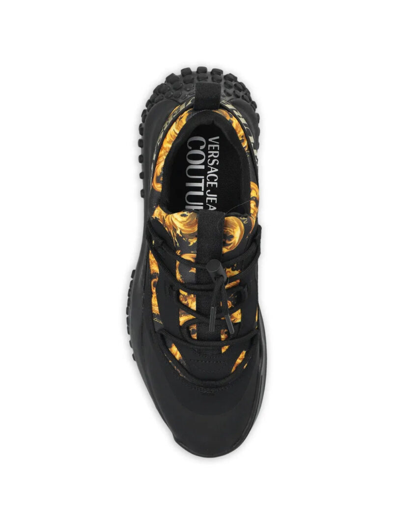 Versace Jeans Couture  pattern lace-up sneakers