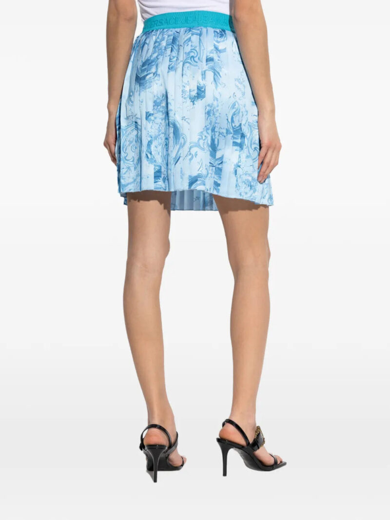 Versace Jeans Couture pleated printed skirt
