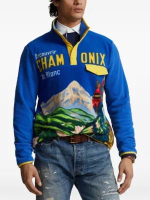 Polo Ralph Lauren graphic-print fleece sweater
