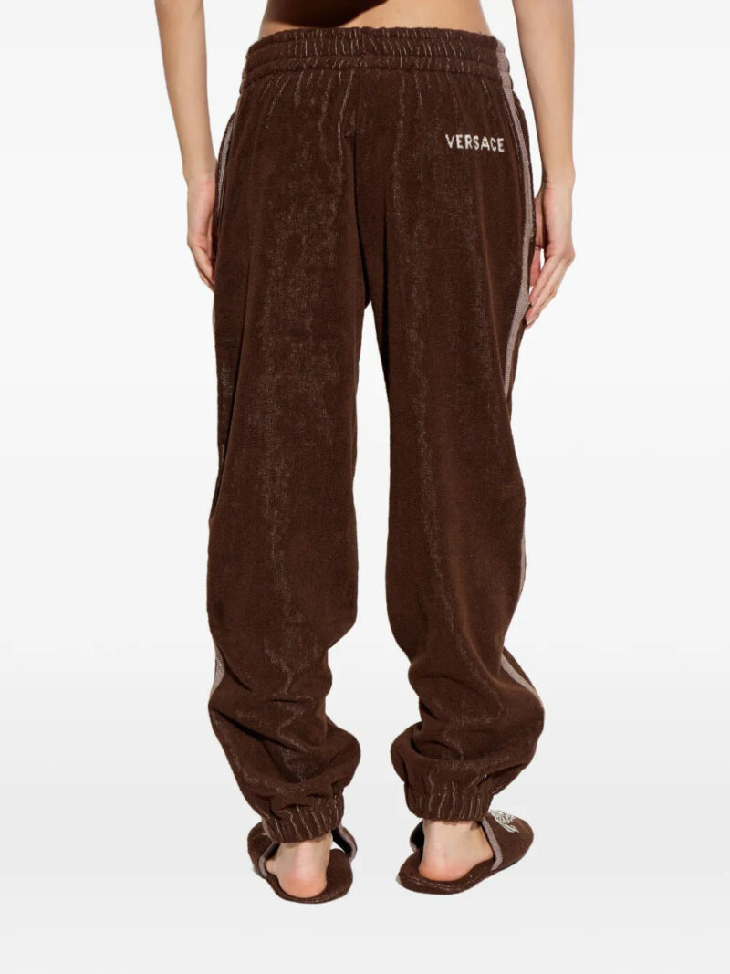 Versace  side stripe cotton trousers