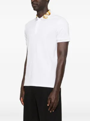 Versace Jeans Couture  baroque-pattern-collar polo shirt