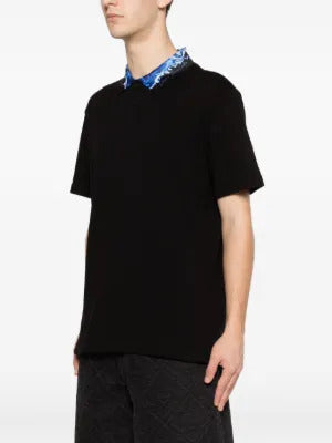 Versace Jeans Couture print-collar polo shirt