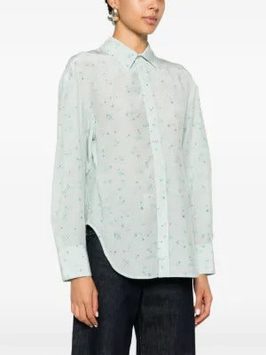Victoria Beckham floral-print long-sleeve shirt
