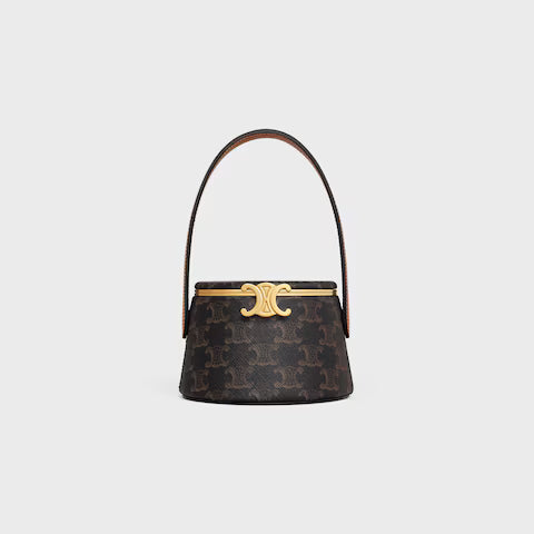 CELINE CELINE NINA MINAUDIERE in LAMBSKIN WITH TRIOMPHE CANVAS PRINT AND CALFSKIN