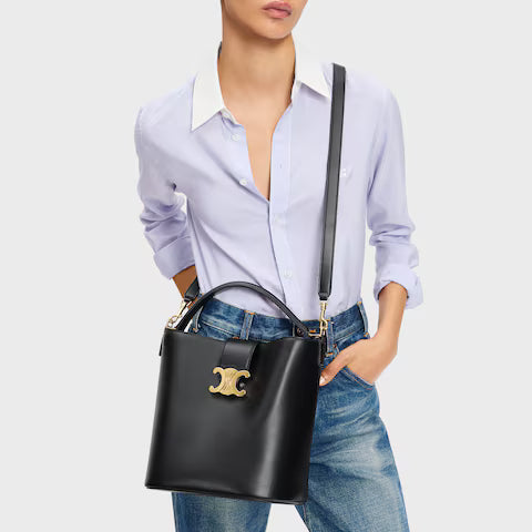 CELINE MEDIUM BUCKET LOUISE IN SMOOTH CALFSKIN