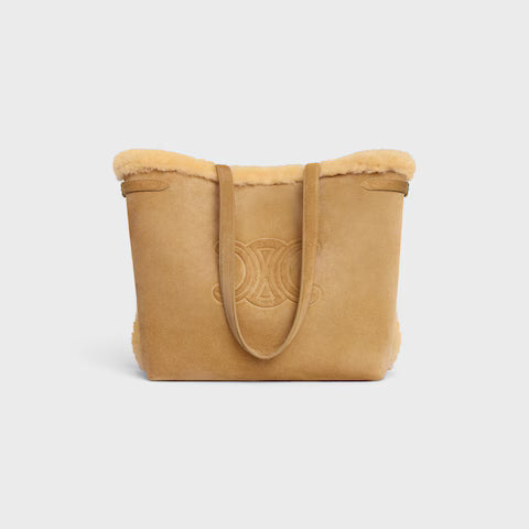CELINE MEDIUM CABAS ANAÏS CUIR TRIOMPHE in SUEDE CALFSKIN AND SHEARLING