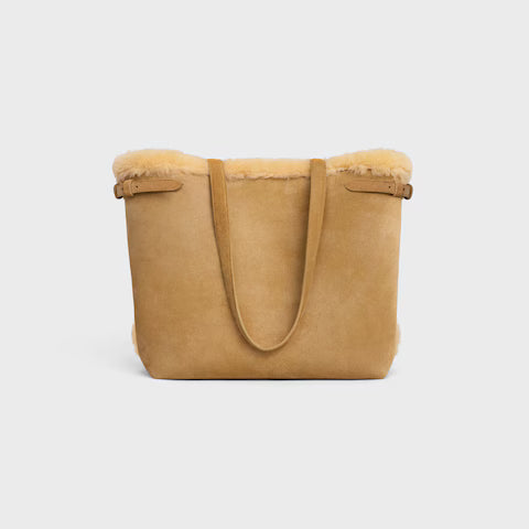 CELINE MEDIUM CABAS ANAÏS CUIR TRIOMPHE in SUEDE CALFSKIN AND SHEARLING