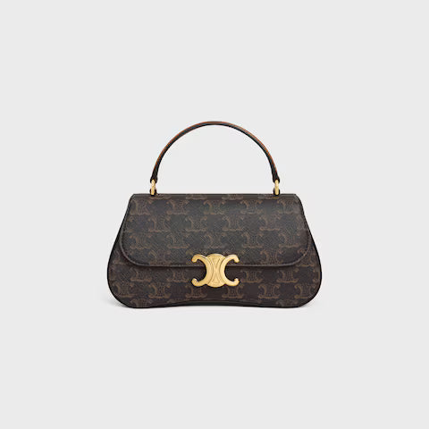 CELINE TEEN CELINE LOLA IN Triomphe Canvas and Calfskin