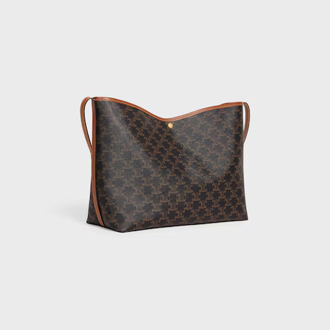 CELINE SOFT SHOPPER BAG IN Triomphe Canvas and Calfskin
