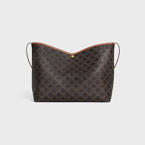 CELINE SOFT SHOPPER BAG IN Triomphe Canvas and Calfskin
