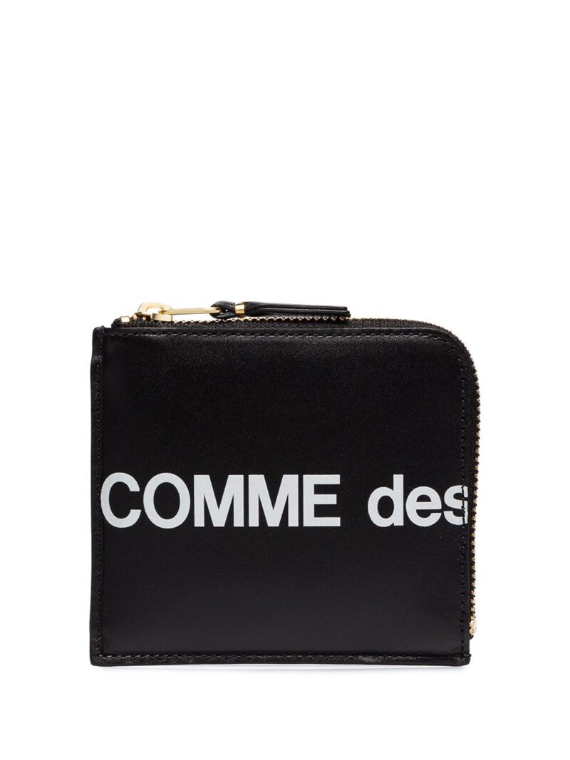 Comme Des Garçons Wallet  logo zipped wallet.