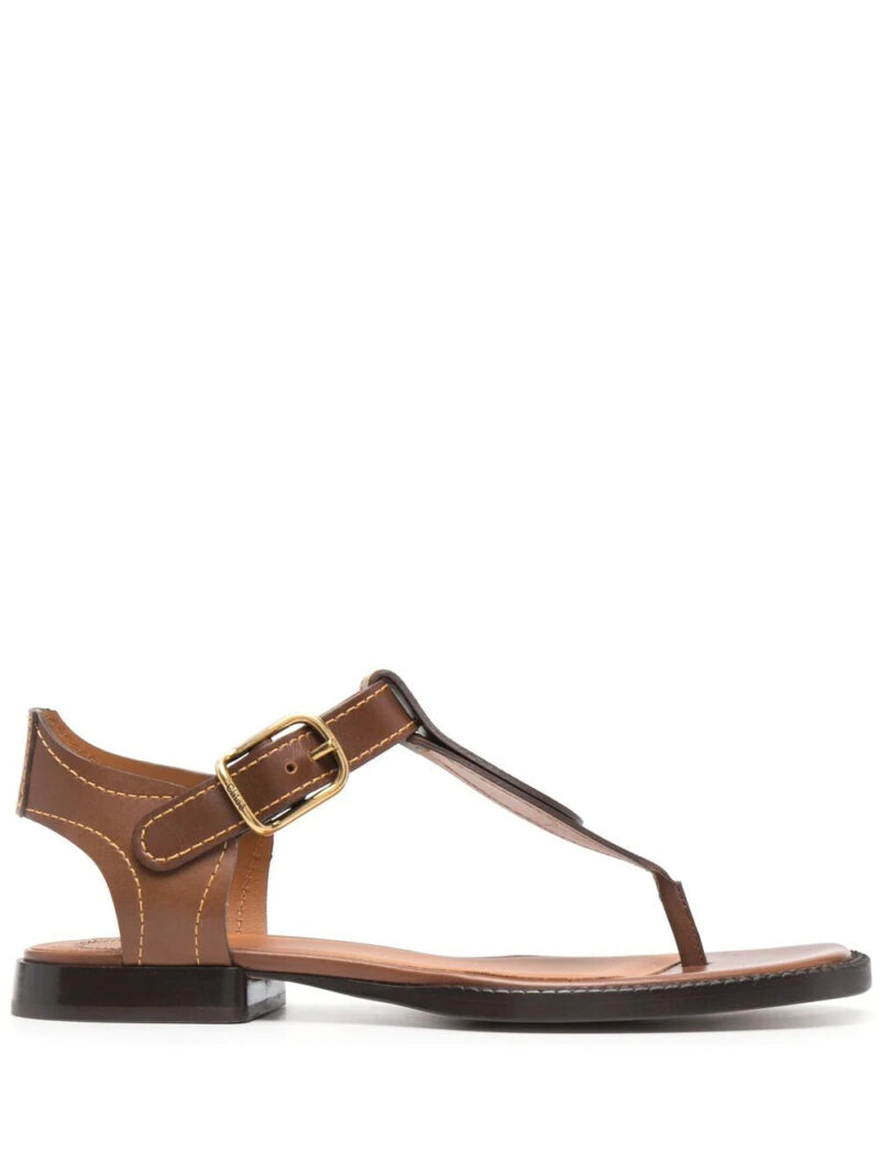 Chloé  tonal-stitch leather sandals