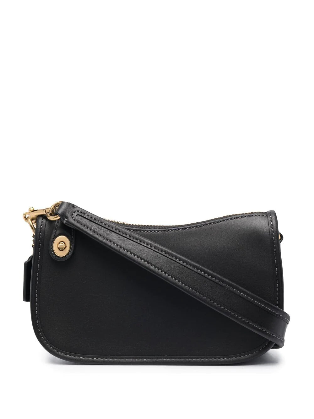 Coach twist-lock leather tote bag