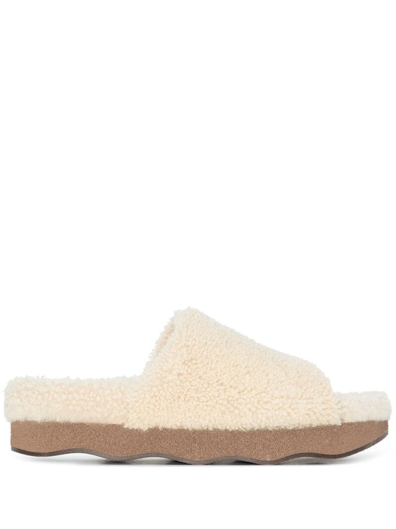 Chloé  Wavy shearling slides
