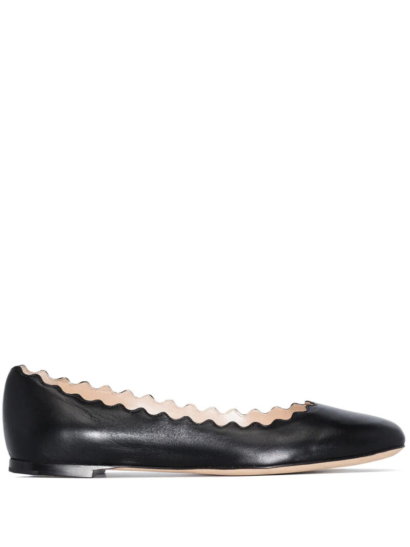 Chloé  Lauren leather ballerina shoes