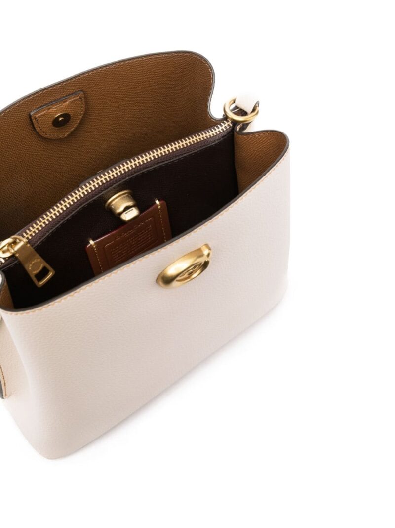Coach logo-plaque leather tote bag