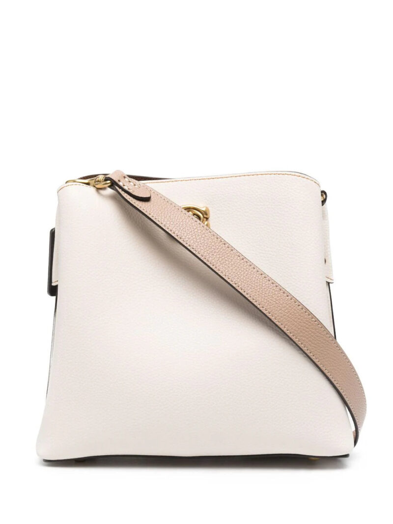 Coach logo-plaque leather tote bag