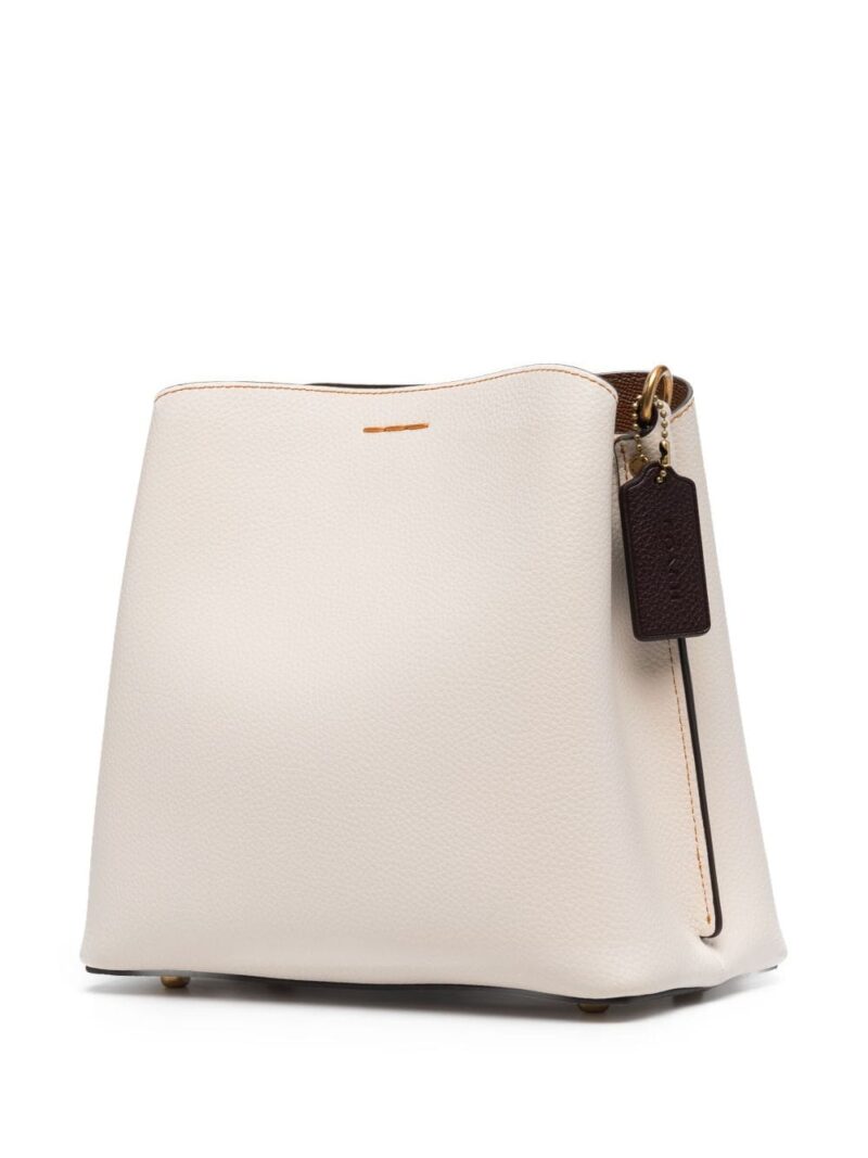 Coach logo-plaque leather tote bag